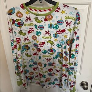 Adult Large Christmas The Grinch Pajama Shirt